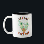 Hallows Creamy Screamy Witchy Boo Scary Halloween Tweekleurige Koffiemok<br><div class="desc">Hallows Creamy Screamy Witchy Boo Scary Halloween. Halloween Festival Classic Mok, Ghost-T - shirts, Monster t-shirts, Spirit Horror-liefhebbers Hoodies, Hoesjes voor vrouwendag, kerstsokken en Natuur-tanktoppen om te draag op Moederdag-, Vaderdag- en feesten-feestdagen. De kleurrijke designer-fitting-kleding is bedoeld voor veestival-liefhebbers, Thanksgiving-liefhebbers, Halloween-festivals, lente-citaat-liefhebbers, romance ware liefhebbers, Inspirerend citaten-liefhebbers, of Motivatie spraakliefhebbers....</div>