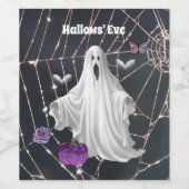 Hallows' Eve Ghost Wijn Etiket (Enkel label)
