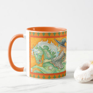 HALLOWS EVE WITCH EN HORSE COMBO MOK Oranje Green