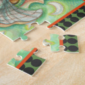 HALLOWS EVE WITCH EN HORSE INTERLOCKING PUZZLE LEGPUZZEL (Zijkant)