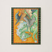 HALLOWS EVE WITCH EN HORSE INTERLOCKING PUZZLE LEGPUZZEL (Verticaal)