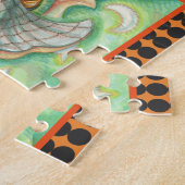 HALLOWS EVE WITCH EN HORSE INTERLOCKING PUZZLE LEGPUZZEL (Zijkant)