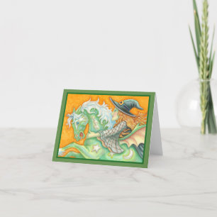 HALLOWS EVE WITCH EN HORSE NOOT Blanco, groen Kaart