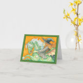 HALLOWS EVE WITCH EN HORSE NOOT KAART blanco, groe (Gele Bloem)