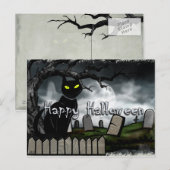 Hallows Graveyard Halloween Briefkaart (Voorkant / Achterkant)