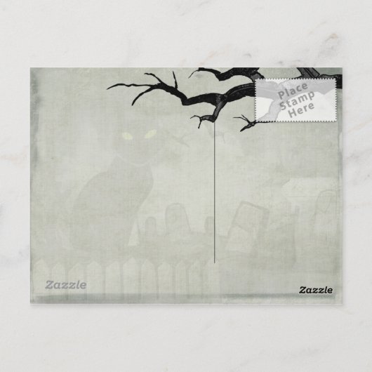 Hallows Graveyard Halloween Briefkaart (Achterkant)