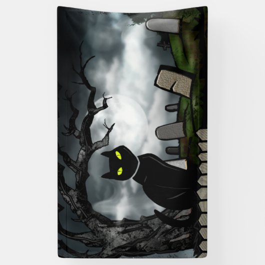 Hallows Graveyard Halloween Spandoek (Verticaal)