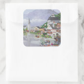 Hallstadt Austria Vierkante Sticker (Tas)