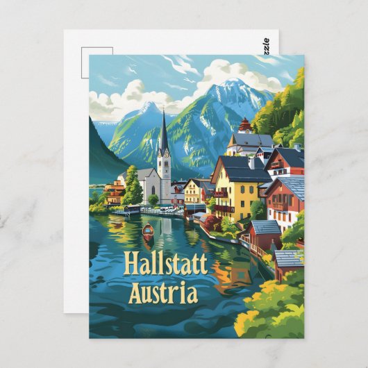 Hallstatt Austria Briefkaart (Voorkant / Achterkant)