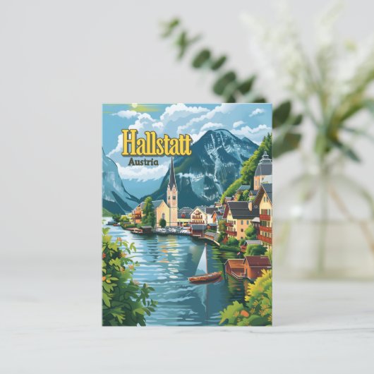 Hallstatt Austria Briefkaart (Staand voorkant)