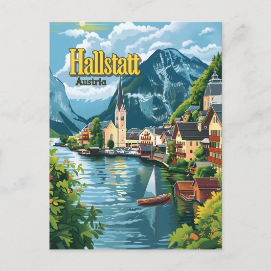 Hallstatt Austria Briefkaart (Voorkant)
