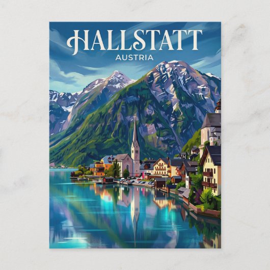 Hallstatt Austria Briefkaart (Voorkant)