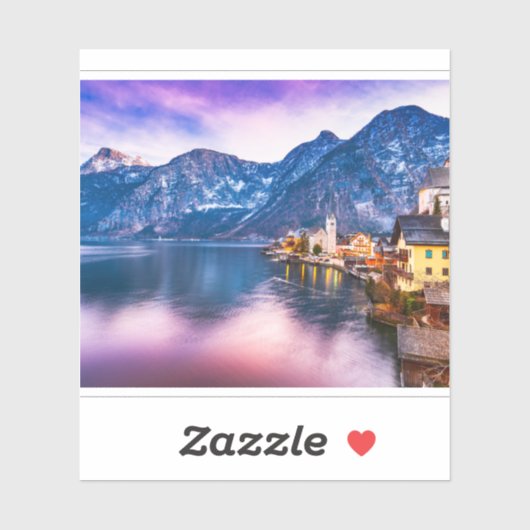 Hallstatt dorp Oostenrijk Sticker (Vel)