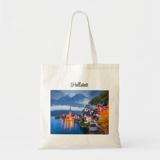 Hallstatt nachtscène, Oostenrijk Tote Bag (Voorkant)