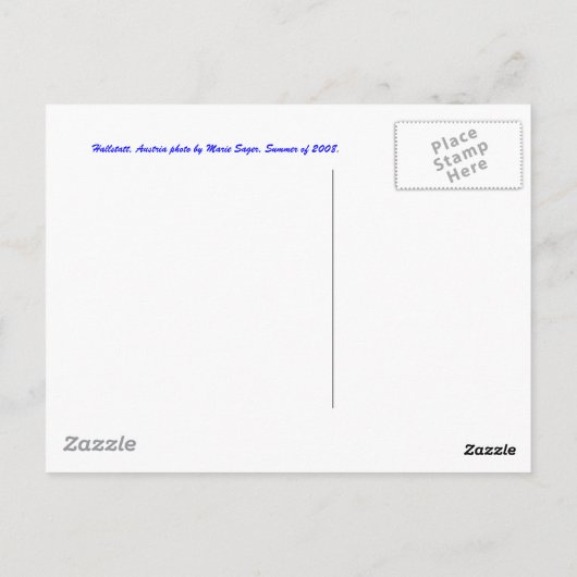 Hallstatt, Oostenrijk Briefkaart (Achterkant)