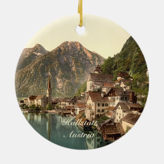 Hallstatt, Oostenrijk Keramisch Ornament (Achterkant)