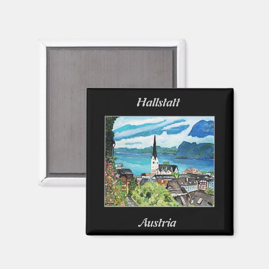 Hallstatt, Oostenrijk magneet (Voorkant / Achterkant)