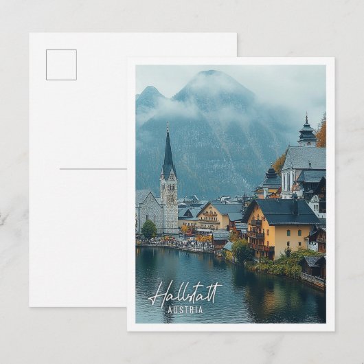 Hallstatt Oostenrijk Prachtige toeristische plaats Briefkaart (Voorkant / Achterkant)