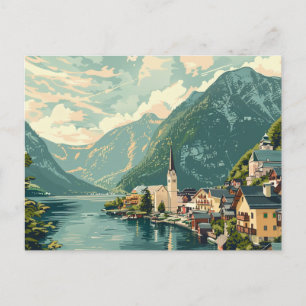 Hallstatt, Oostenrijk Reis uit vroeger tijden Briefkaart