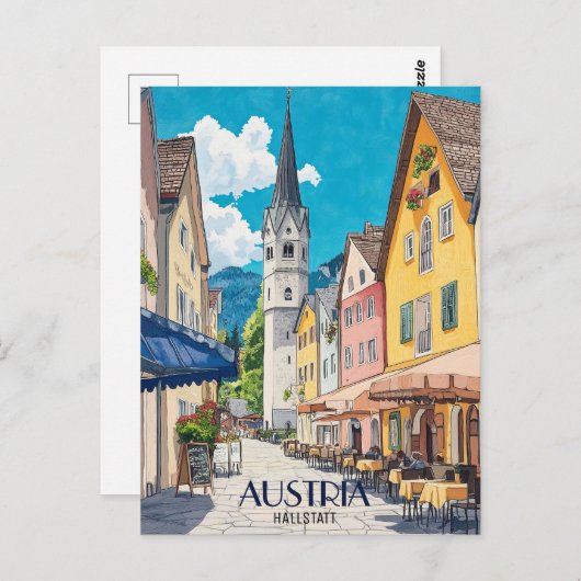 Hallstatt Oostenrijk Reizen Briefkaart (Voorkant / Achterkant)
