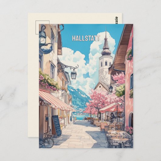 Hallstatt Oostenrijk Reizen Briefkaart (Voorkant / Achterkant)