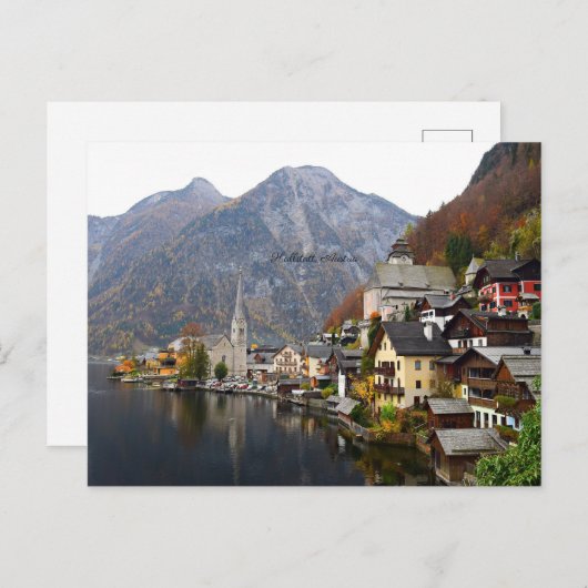 Hallstatt, Oostenrijks najaarslandschap Briefkaart (Voorkant / Achterkant)