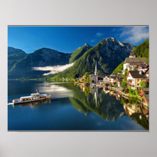 Hallstatt, Oostenrijkse schilderachtig foto Poster