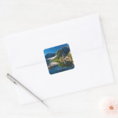 Hallstatt, Oostenrijkse schilderachtig foto Vierkante Sticker (Envelop)