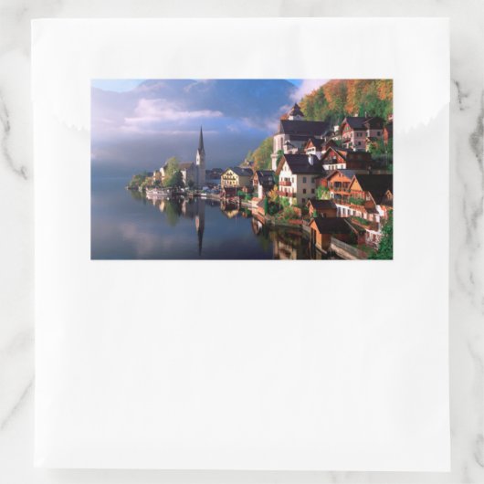 Hallstatt Rechthoekige Sticker (Tas)