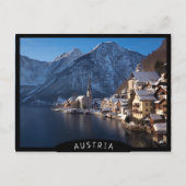 Hallstatt stad in de winter in de sneeuw briefkaart (Voorkant)