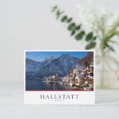 Hallstatt stad in de winter in de sneeuw briefkaart (Staand voorkant)