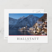 Hallstatt stad in de winter in de sneeuw briefkaart (Voorkant / Achterkant)