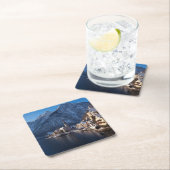 Hallstatt stad in de winter in de sneeuw kartonnen onderzetters (Insitu)