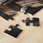 Hallstatt stad in de winter in de sneeuw legpuzzel (Zijkant)