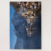 Hallstatt stad in de winter in de sneeuw legpuzzel (Verticaal)