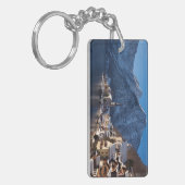 Hallstatt stad in de winter in de sneeuw sleutelhanger (Voorkant Links)