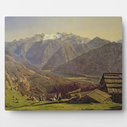 Hallstatter-See (olie op canvas) Fotoplaat (Voorkant)