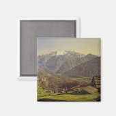 Hallstatter-See (olie op canvas) Magneet (Voorkant / Achterkant)