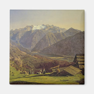 Hallstatter-See (olie op canvas) Magneet