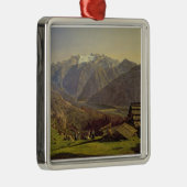 Hallstatter-See (olie op canvas) Metalen Ornament (Rechts)