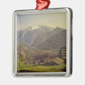 Hallstatter-See (olie op canvas) Metalen Ornament (Links)