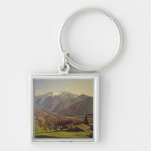Hallstatter-See (olie op canvas) Sleutelhanger (Voorkant)
