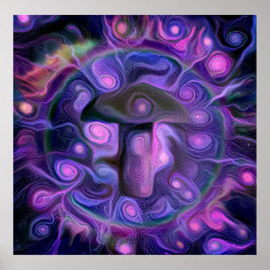 Hallucinogene paddenstoel poster