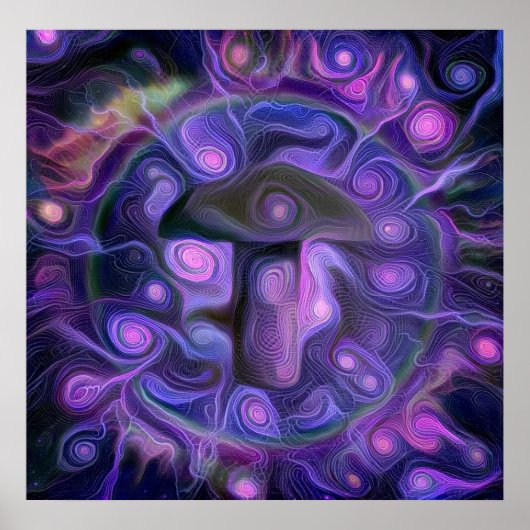 Hallucinogene paddenstoel poster (Voorkant)
