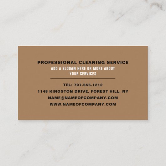 Hallway Floor, Cleaning Service Visitekaartje (Achterkant)