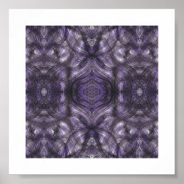 Hallways Abstract Dark Purple Black Watercolor Art Poster