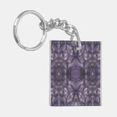 Hallways Abstract Dark Purple Black Watercolor Art Sleutelhanger (Voorkant Links)