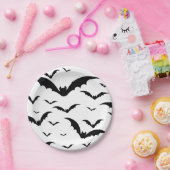 Hallween party. Vleermuizen, vleermuis. Vampier. Papieren Bordje (Feest)