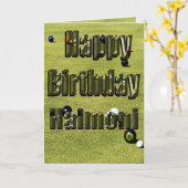 Halmoni Lawn Bowls Birthday Kaart (Gele Bloem)