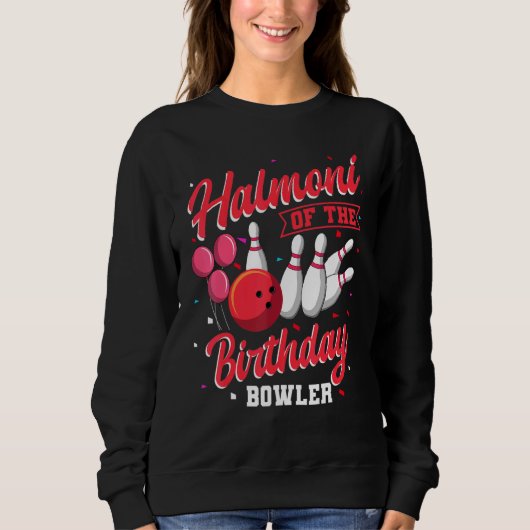 Halmoni van de familie Cele van de Bowler Bowling Trui (Voorkant)